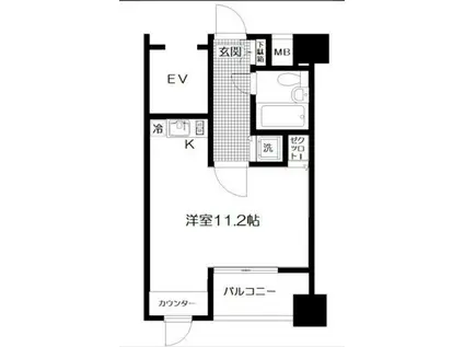 日神デュオステージ笹塚東館(ワンルーム/14階)の間取り写真