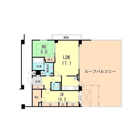 デ・リード・ヴィンテージ芦屋川山手光風館(2LDK/2階)の間取り写真