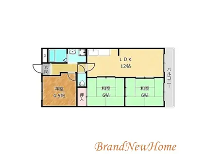 しののめハイツ(3LDK/2階)の間取り写真