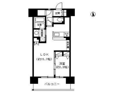 パークキューブ東品川(1SLDK/3階)の間取り写真