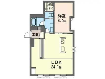 CASA REGIO/ (1LDK/1階)の間取り写真