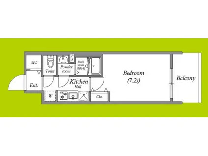 アドバンス大阪アネラ(1K/11階)の間取り写真