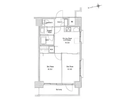 SOCIETY KURAMAE(2DK/2階)の間取り写真