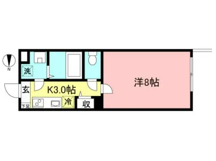 プレミール浜田山(1K/1階)の間取り写真