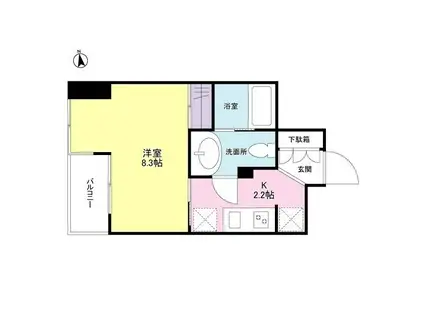 プロスペクト荻窪(1K/1階)の間取り写真