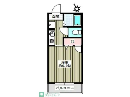 エフォートエムM(1K/1階)の間取り写真