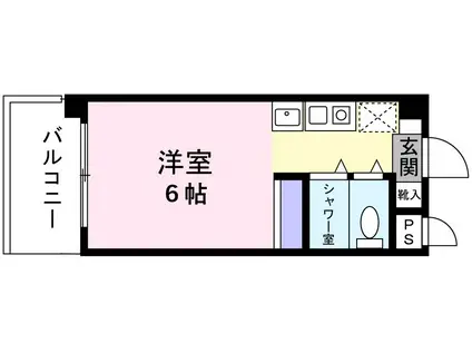 ESUPERO・HATSUDAI(1K/2階)の間取り写真