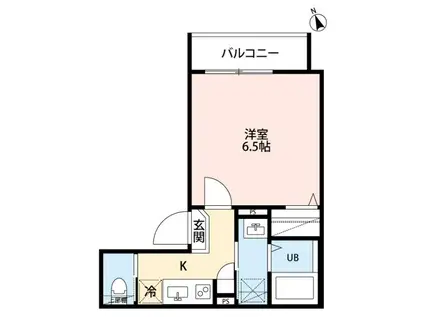 ROBOT HOME 新八柱II(1K/2階)の間取り写真