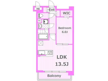 クロシェットナカモト(1LDK/4階)の間取り写真