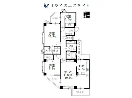 コート八事(3LDK/2階)の間取り写真