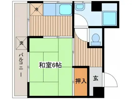 寺岡ビル(1K/3階)の間取り写真
