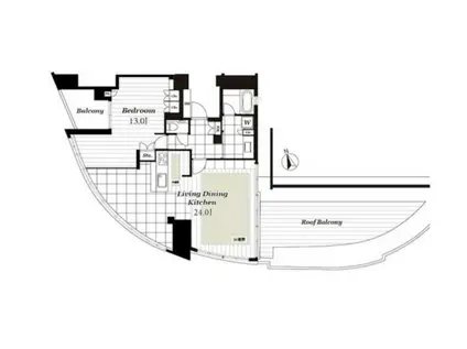 THE CONOE 代官山(1LDK/11階)の間取り写真