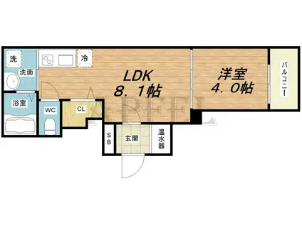 NEO SION(1LDK/1階)の間取り写真