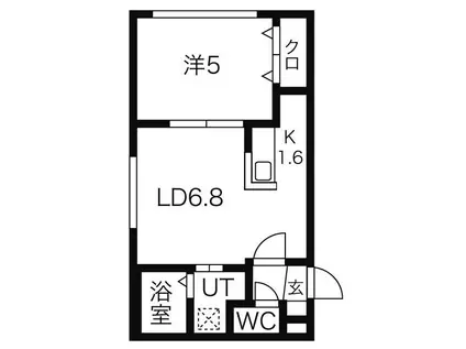 POMME ET SOLEIL(1LDK/1階)の間取り写真