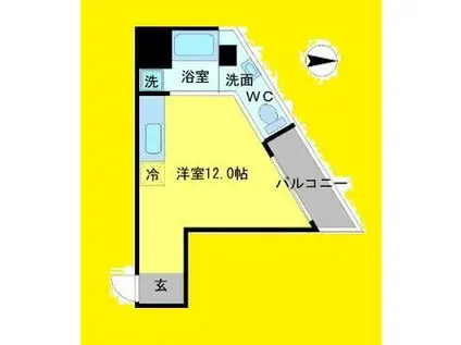 是空 JYUSO(ワンルーム/4階)の間取り写真