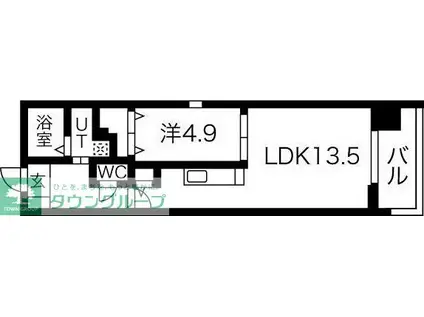 THE BRICKS(1LDK/7階)の間取り写真