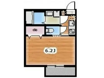 アリビオ川越(1K/3階)の間取り写真