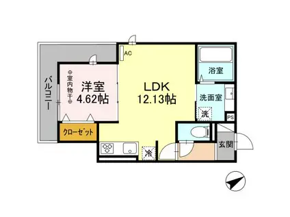 ANGELII(1LDK/3階)の間取り写真