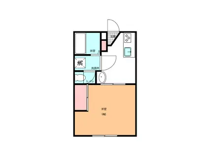 不二屋鷹匠ハイツ(1DK/1階)の間取り写真