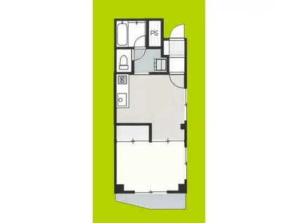 三笠マンション(1DK/4階)の間取り写真