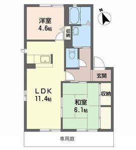 シャーメゾンTOMAMI A棟(2LDK/1階)の間取り写真