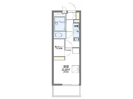 レオパレスジェントリーII(1K/2階)の間取り写真