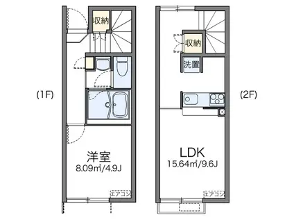 レオネクスト向日葵(1LDK/1階)の間取り写真