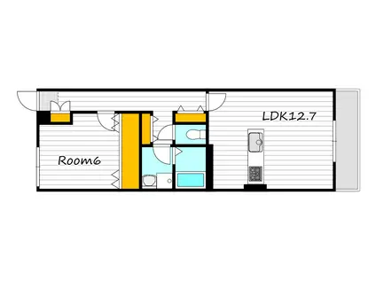 アルカンジュ高柳西町(1LDK/2階)の間取り写真