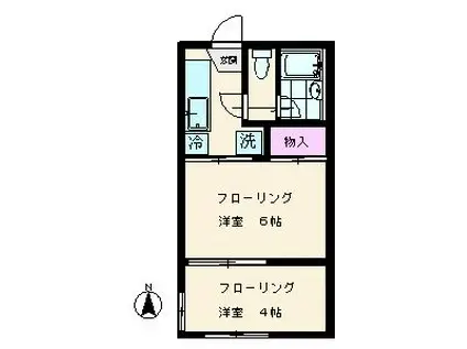 泉ハイツ(2K/1階)の間取り写真