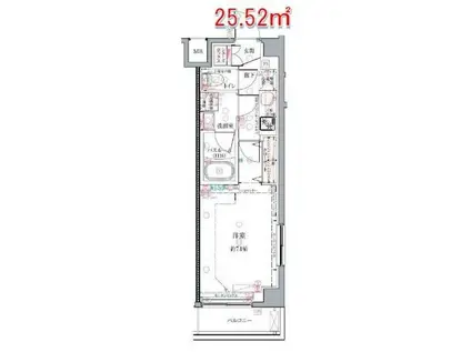 クレヴィスタ練馬桜台II(1K/2階)の間取り写真