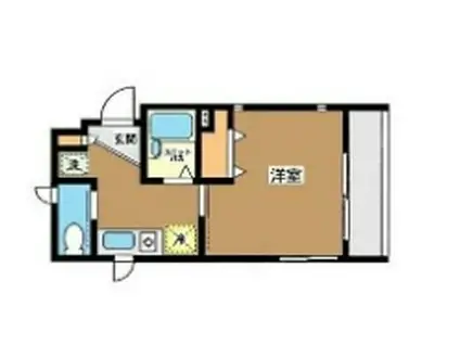 モデ二スタ(1K/2階)の間取り写真