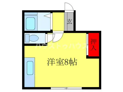 ヴィラ・シャロン(ワンルーム/1階)の間取り写真