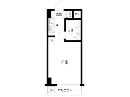 シグマース国立(ワンルーム/4階)の間取り写真