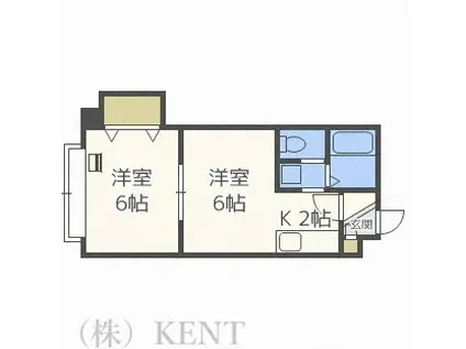 シュヴェルニー北円山(1LDK/5階)の間取り写真