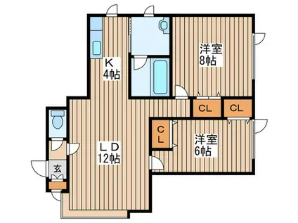 YSハイム(2LDK/2階)の間取り写真