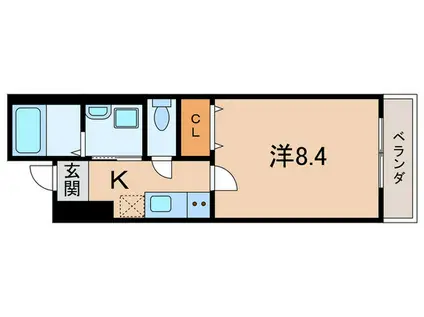 フジパレス立花町二丁目II番館(1K/1階)の間取り写真