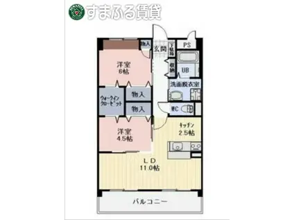 グレイス (2LDK/1階)の間取り写真