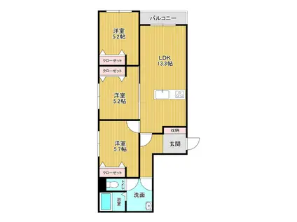 ファレノプシス(3LDK/2階)の間取り写真