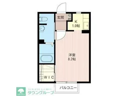 メゾン・ド・ソレイユ(1K/2階)の間取り写真