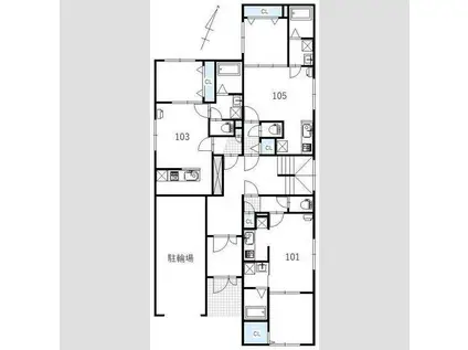 SS VII(1LDK/2階)の間取り写真