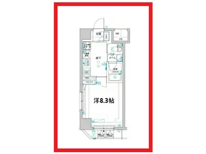 レオーネ三ノ輪(1K/2階)の間取り写真