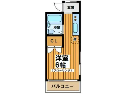 サンフラワー(ワンルーム/3階)の間取り写真