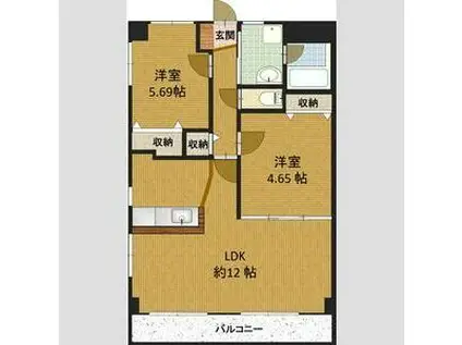 178 ルミエール今(2LDK/3階)の間取り写真