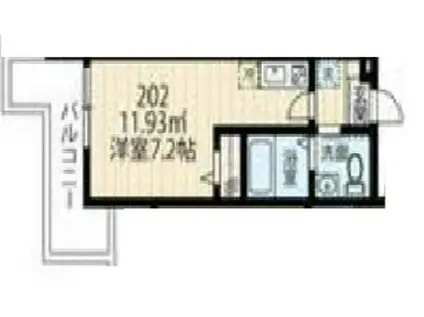 エイチ弘明寺B棟(ワンルーム/2階)の間取り写真