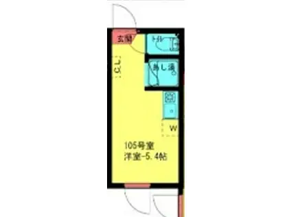 アーバンプレイス中野坂上II(ワンルーム/1階)の間取り写真