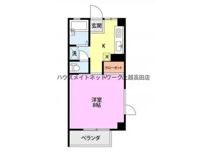 メゾンくりはら(1K/1階)の間取り写真