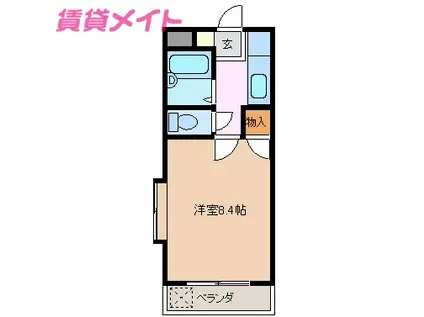 コーポどりーむ(1K/1階)の間取り写真