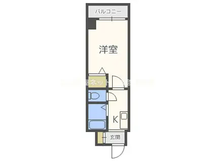 ノルデンハイム豊里(1K/4階)の間取り写真