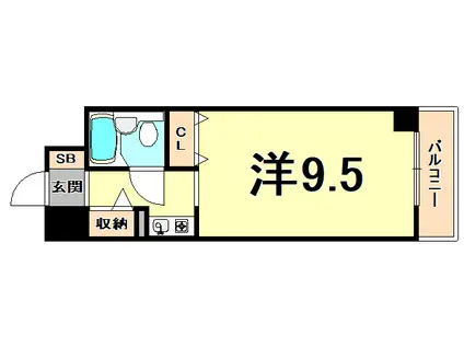 タケダビル95(ワンルーム/4階)の間取り写真