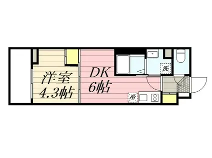 HF西巣鴨レジデンス(1DK/4階)の間取り写真